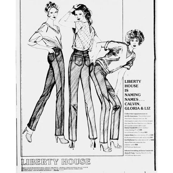 Vintage 70s Gloria Vanderbilt by Murjani Iconic Red White Stitch Dark Wash Jeans - Picture 4 of 16